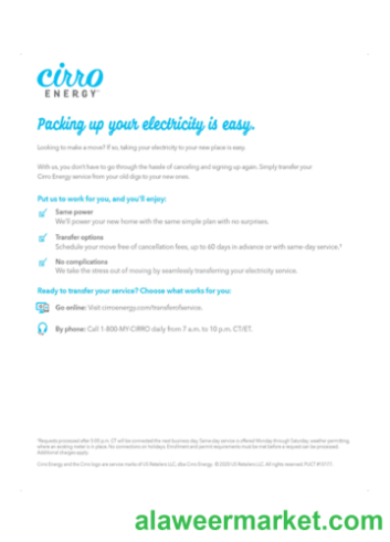 Texas Cirro Energy utility business bill, page 3, SCR